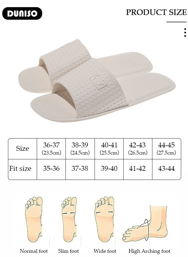 DUNISO Quick Dry Slippers Unisex, Bathroom Slippers, Anti-Slip Indoor Slippers,Soft Light Weight Flat Sandals Slippers, Folding And Disposable Slippers For Travelling And Showering In Hotel  - Image 2