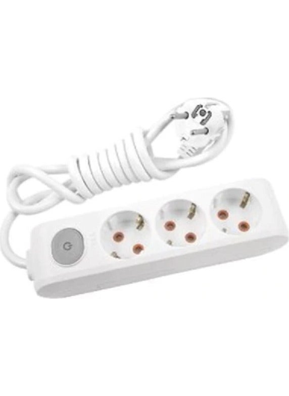 Viko White 3-way Switch with 5 m Cable Child Protected Group Socket 