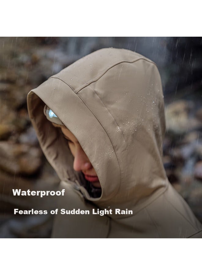 Pelliot Women'S Outdoor Softshell Jacket Windproof Water-Resistant Mountain Climbing Coat Autumn Winter Slim Fit Casual Jacket 12330602 Yellow Xl - Image 2