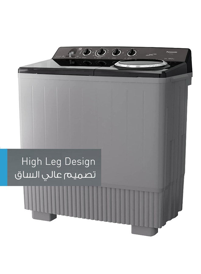 Panasonic Abaya Wash 18Kg Wash 13Kg Spin Twin Tub Washing Machine NA-W18XG1B Grey - Image 5