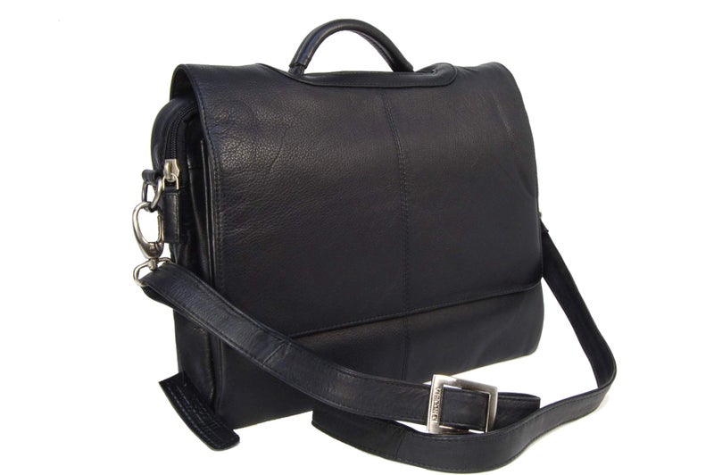 Visconti Visconti Soft Leather Messenger Bag/Briefcase for the Office - 659 Alfie - Black  - Image 1