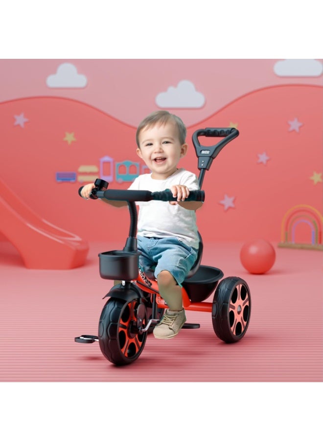 Kidsmate Kids/Baby Tricycle with Parental Control, Cushion Seat and Seat Belt for 12 Months to 48 Months (Red) - Image 2