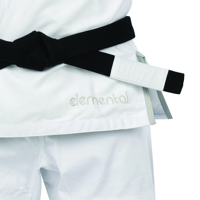 FUJI Elemental Brazilian Jiu Jitsu Gi, BJJ Uniform with Pearl Weave Jacket, made from Cotton Blend White, Size A1 - Image 3