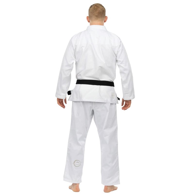 FUJI Elemental Brazilian Jiu Jitsu Gi, BJJ Uniform with Pearl Weave Jacket, made from Cotton Blend White, Size A1 - Image 2