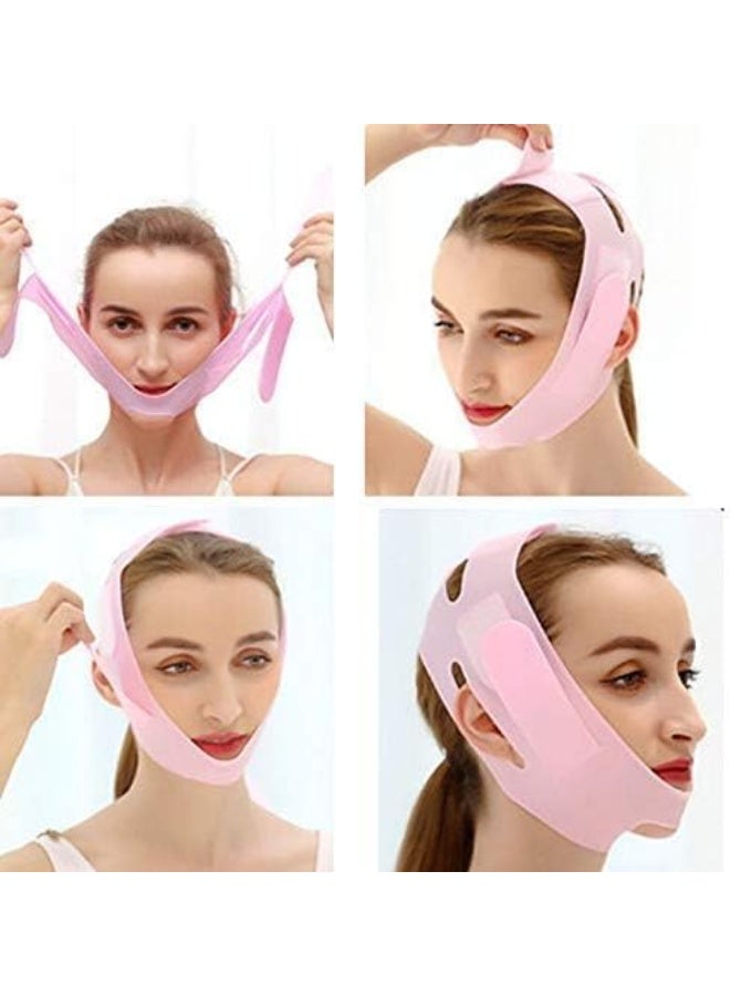 Silicone Face Lift Mask V Shape | Adjustable Face Support Strap for Jawline and Chin Shaping | Comfortable Facial Support for Daily Use - Image 2