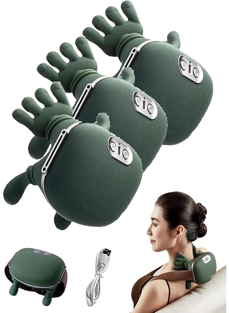 TIGER Smart Neck & Shoulder Massager – Wireless Portable 4D Deep Tissue Electric Massager with Real Hand Kneading, 3-Speed Adjustment for Neck, Shoulder, Back & Muscle Pain Relief, Rechargeable Shiatsu Massage Device for Men & Women (3PCS) - Image 1