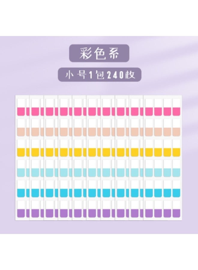YILI Morandi Student Classification Writing Index Sticker Label Sticker Sticky Note Color Fluorescent Sticker Signature Paper Cable Sticker - Image 1