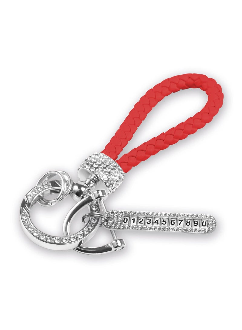 Car Keychain Metal Keychain Ring Gold Glitter Diamond - Image 1