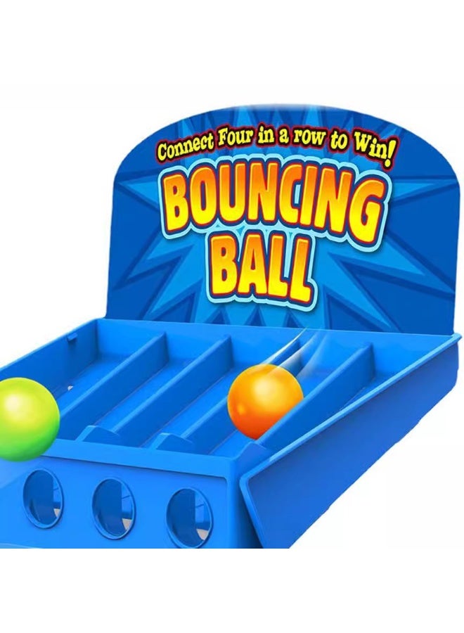 KSYN KO-KO لعبة الكرات المرتدة المتصلة (4 رميات) - كلاسيكية 4 في صف وربط 4 كرات لعبة تعليمية مسلية للتفاعل بين الآباء والأطفال - لعبة جماعية للحفلات ومكتبية مضحكة للأطفال والعائلة - Image 3