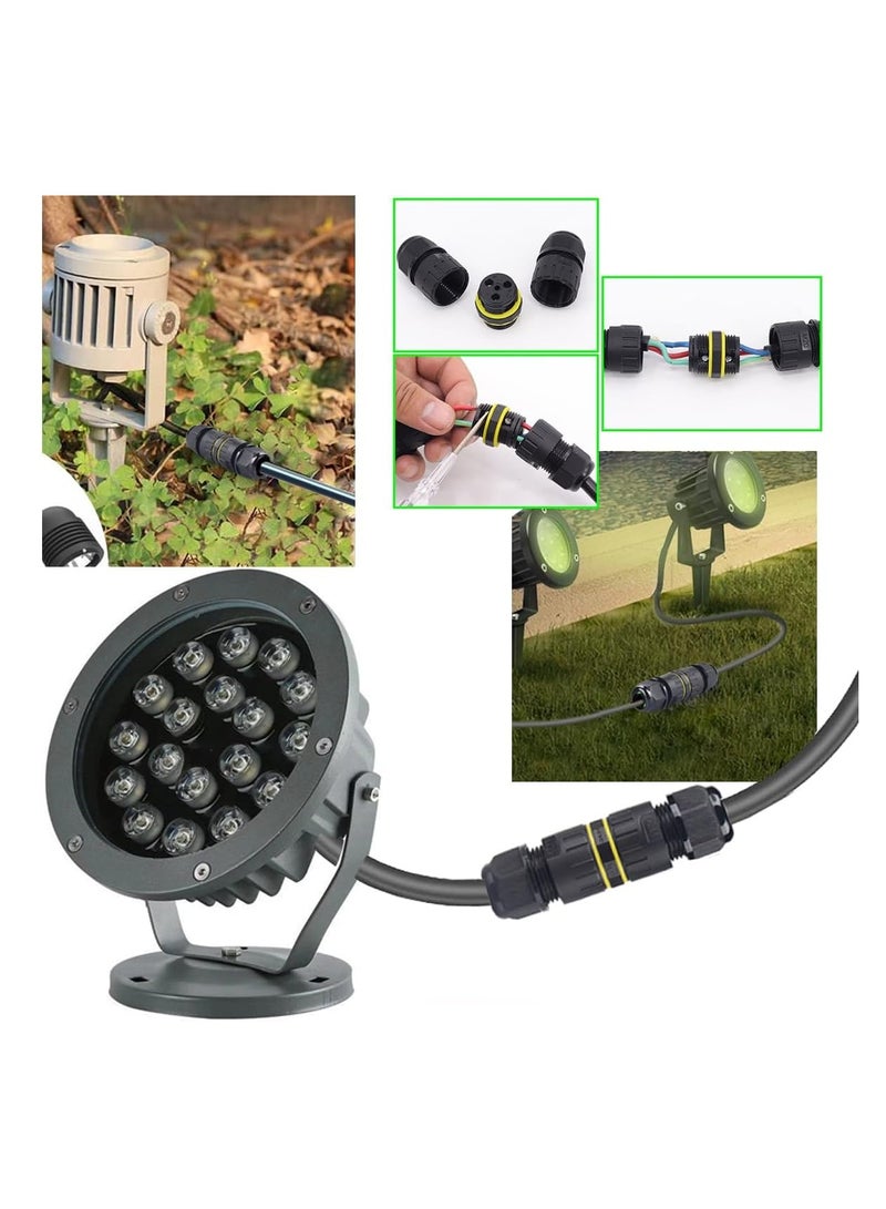 SYOSI IP68 Waterproof 2 Way 4 Pin Junction Box Electrical Cable Connector,5 Pack 24A 400V M20 Wire Range59mm Used for Outdoor Rapid Maintenance Expansion and Extension of Cable Connectors - Image 2