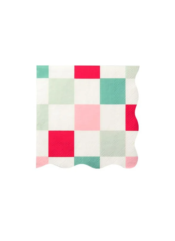 Meri Meri Multi Check Small Napkins