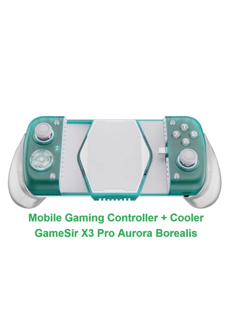 Generic Classic Gamepad GameSir X3 Pro Aurora Borealis Mobile Gaming Controller with Cooler Android, iPhone 15 Series, Ergonomic Design-Phone Controller, Support Zenless Zone Zero, Cloudy Gaming, Xbox Game  - Image 1