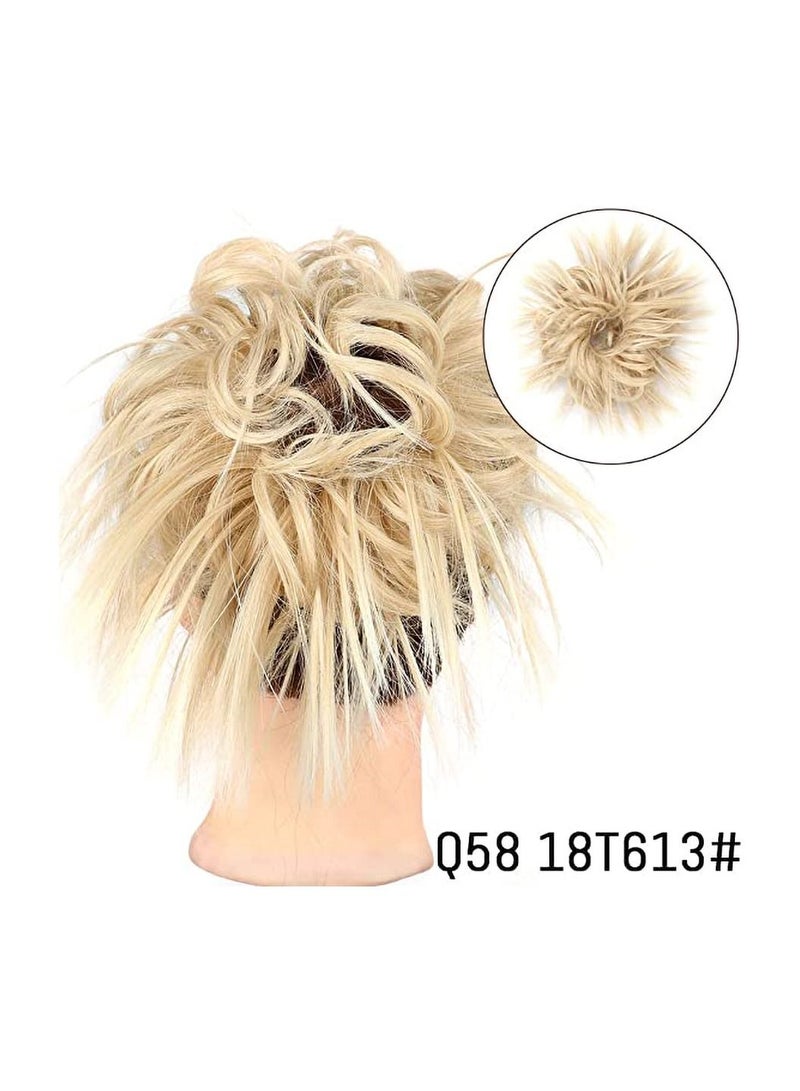 إستيل كعكة الكوكتيل الفوضوية على شكل كعكة الشعر ، وصلات شعر على شكل بانغ ، وصلات شعر مرنة ، قطعة شعر ، وصلات شعر أوديو ، وصلات شعر صناعية ، وصلات شعر ، قطعة شعر للنساء # 18H613 - Image 2