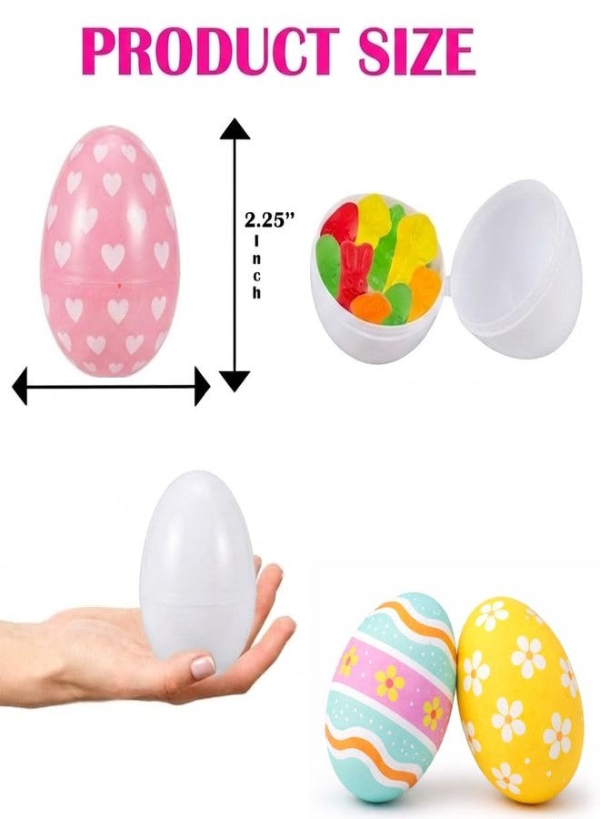 Chochkees White Fillable Easter Eggs 50-Pack, Bright Plastic Easter Eggs with Hinge, Perfect For Easter Egg Hunt, Surprise Egg, 2.25" Fillable Eggs - Image 3