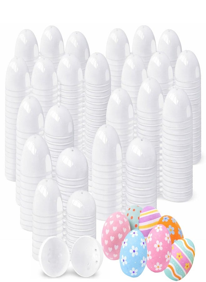 Chochkees White Fillable Easter Eggs 50-Pack, Bright Plastic Easter Eggs with Hinge, Perfect For Easter Egg Hunt, Surprise Egg, 2.25" Fillable Eggs - Image 1