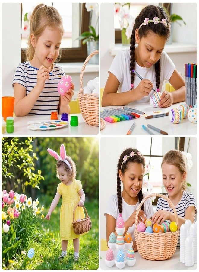 Chochkees White Fillable Easter Eggs 50-Pack, Bright Plastic Easter Eggs with Hinge, Perfect For Easter Egg Hunt, Surprise Egg, 2.25" Fillable Eggs - Image 2