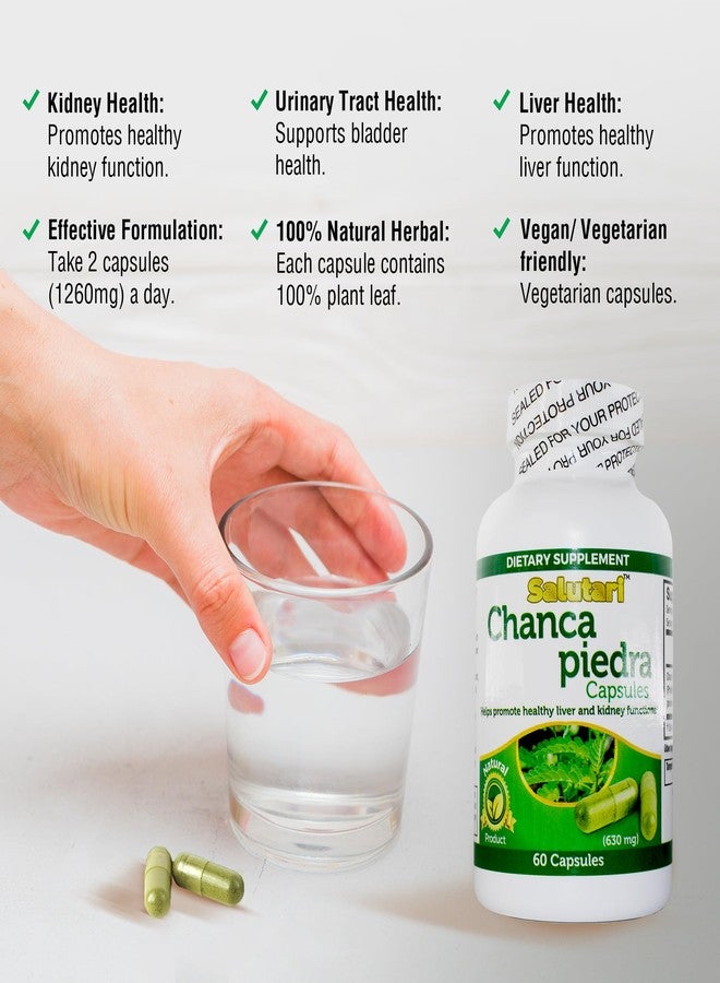 SALUTARI Chanca Piedra Stone Breaker, 60 Vegetarian Capsules - Natural Stonebreaker Supplement for Kidney Health, Liver Cleanse and Gallbladder Support - Natural Detox Supplement - Image 4