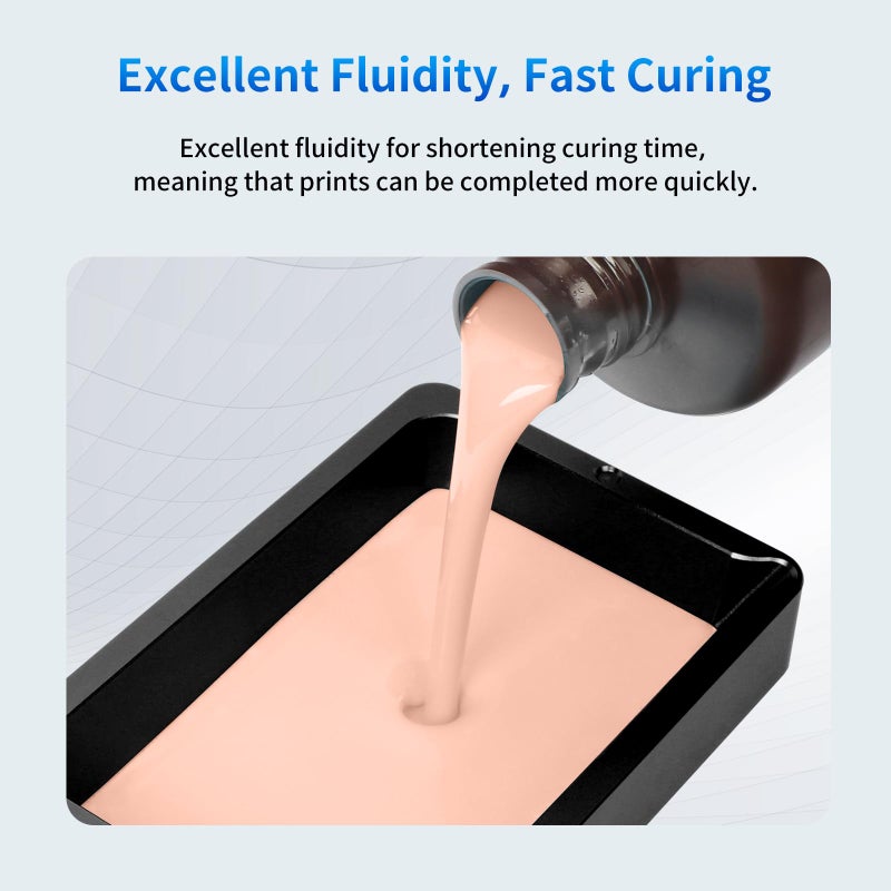 Anycubic ANYCUBIC 3D Printer Resin, 405nm SLA UV-Curing Resin, High Precision & Rapid Photopolymer for LCD/DLP/SLA 3D Printing (Light Beige, 1kg) - Image 4