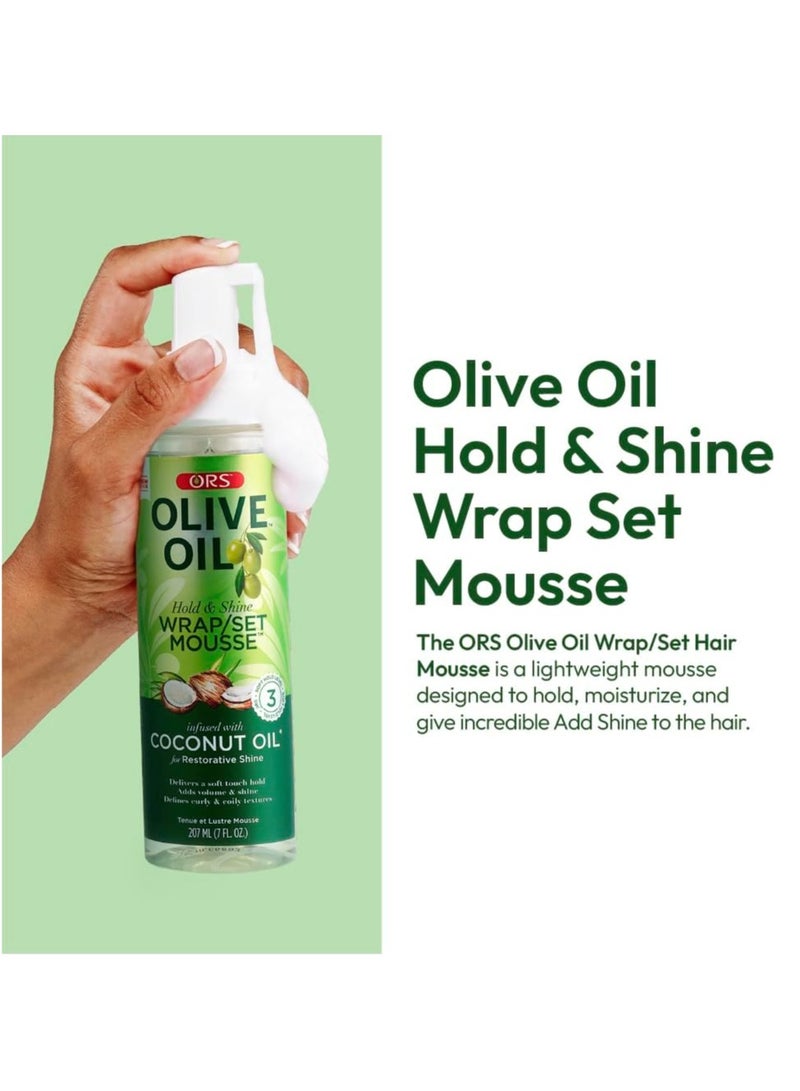 ORS Olive Oil Mousse for Curly Hair Hold and Shine 207ml - Image 4