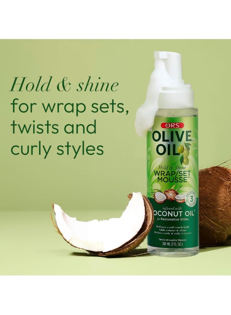 ORS Olive Oil Mousse for Curly Hair Hold and Shine 207ml - Image 5