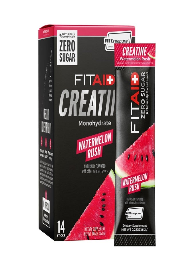 LIFEAID FITAID Creatine Powder, Watermelon Rush (14 Stick Packs) - Image 1