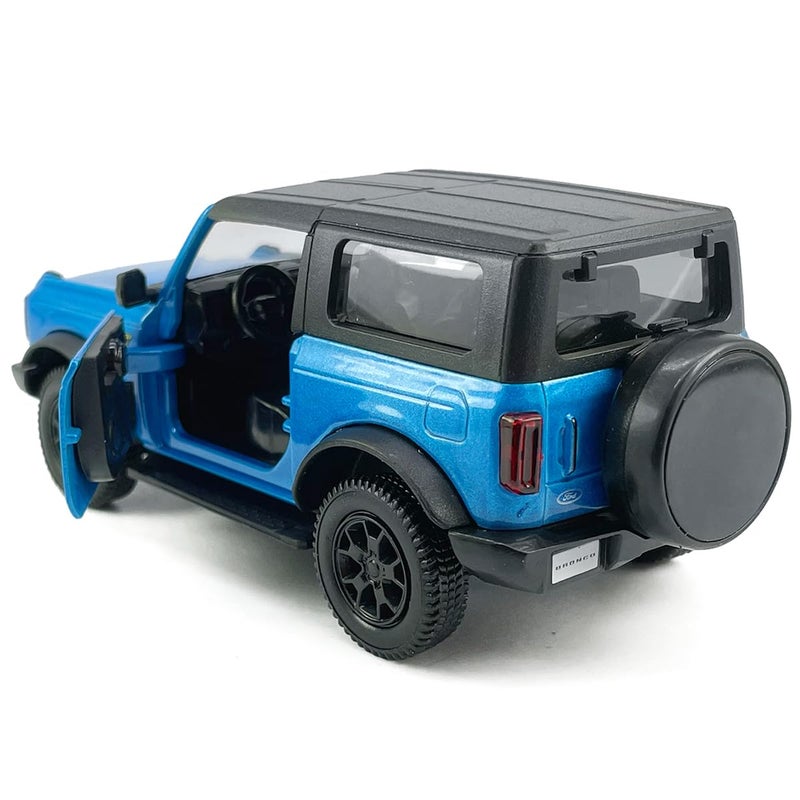 Metanyl 2-Door Bronco Badlands Model Car 1/36 Scale Diecast Toy Cars Metal Alloy Childrens Vehicles  Pull Back Doors Open  Black Rim  Mens Collection  Kids Toys for Boys Gifts  Cake Topper Home D?cor  Blue - Image 5
