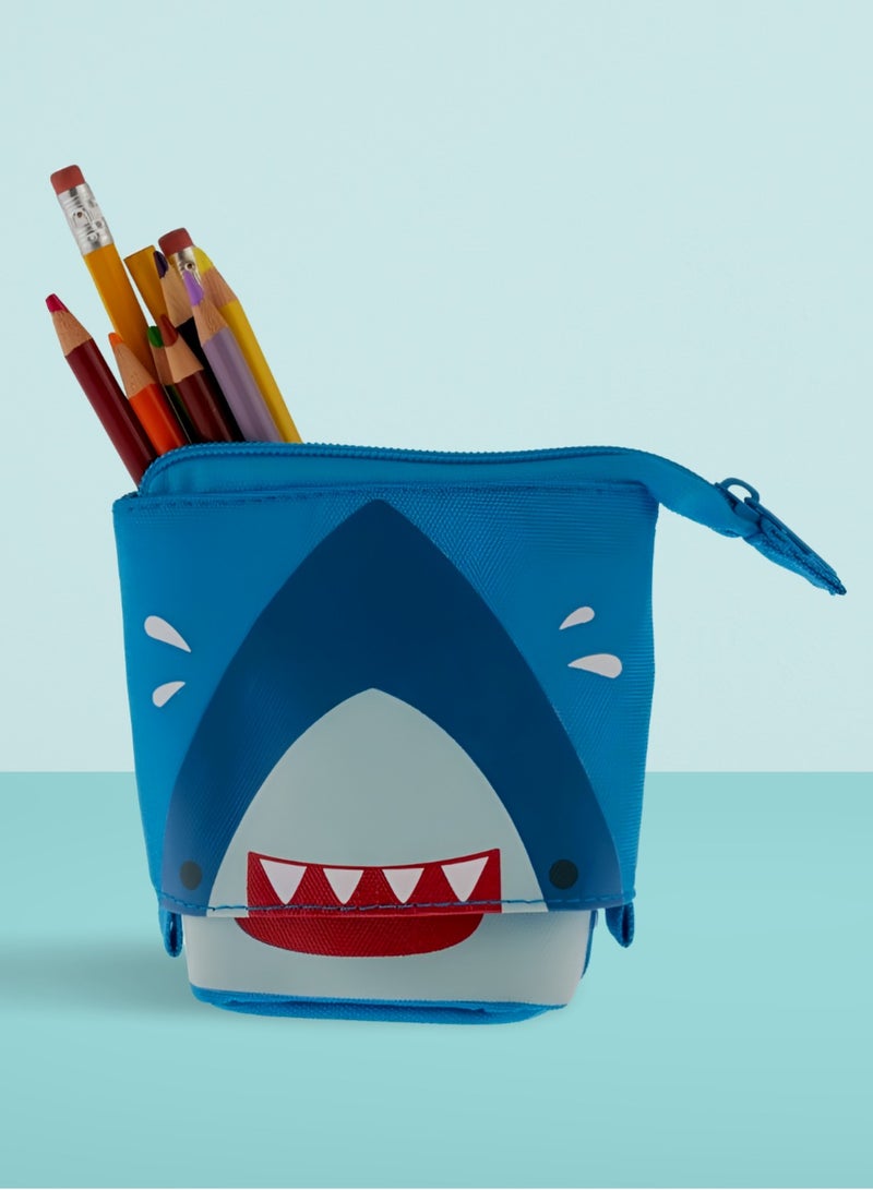 Stephen Joseph Kids Pop Up Pencil Pouch - Shark - Image 3