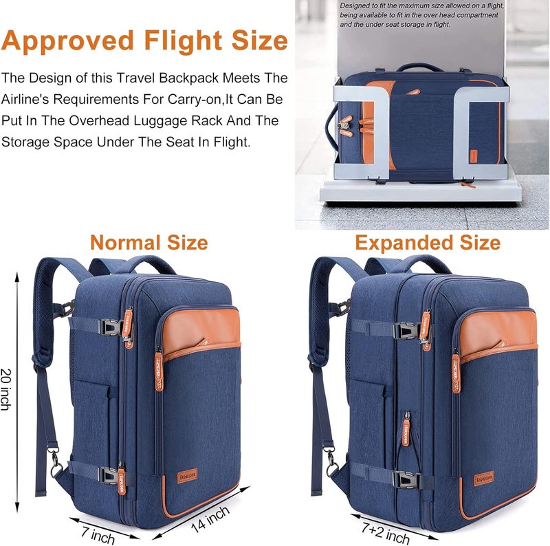 Lumesner Unisex Lumesner Travel Bussiness Laptop Backpack Carry on backpack,Travel backpack - Image 2