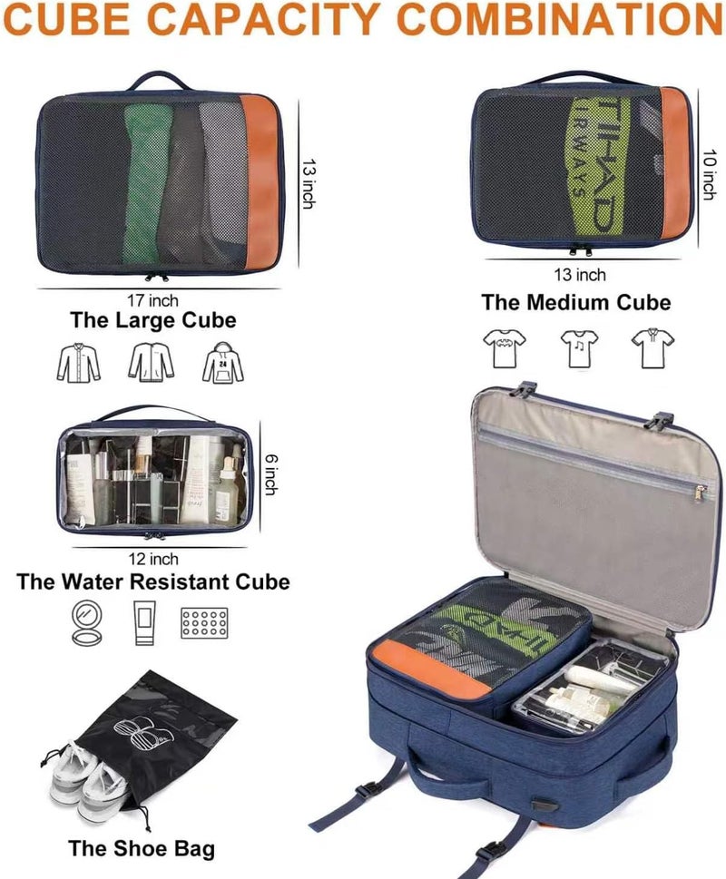 Lumesner Unisex Lumesner Travel Bussiness Laptop Backpack Carry on backpack,Travel backpack - Image 3