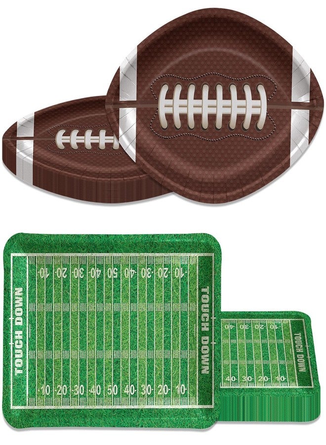 PIXHOTUL Football Plates, Football Party Decorations Football Party Plates Disposable Paper Plates for Kids Men Football Birthday Party Tailgate Party Football Game Day (40) - Image 1