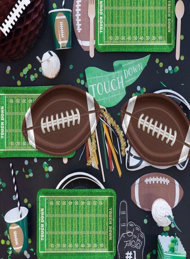 PIXHOTUL Football Plates, Football Party Decorations Football Party Plates Disposable Paper Plates for Kids Men Football Birthday Party Tailgate Party Football Game Day (40) - Image 5