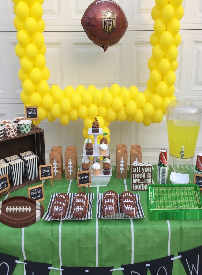 PIXHOTUL Football Plates, Football Party Decorations Football Party Plates Disposable Paper Plates for Kids Men Football Birthday Party Tailgate Party Football Game Day (40) - Image 2