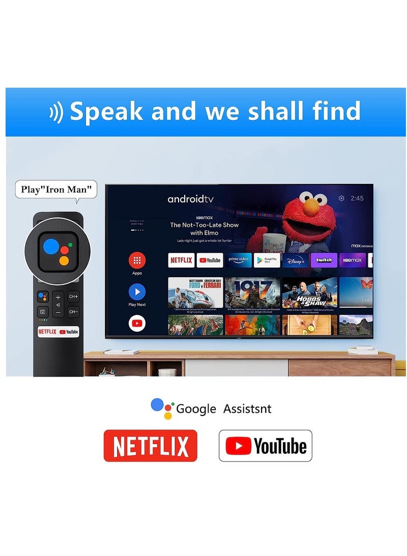 Introducing the Enhanced Voice Control Remote for TCL Android TVs Upgrade Your Experience with the RC802V. Unlock the Power of Google Voice Functionality, Complete with Dedicated Buttons for Seamles - Image 4
