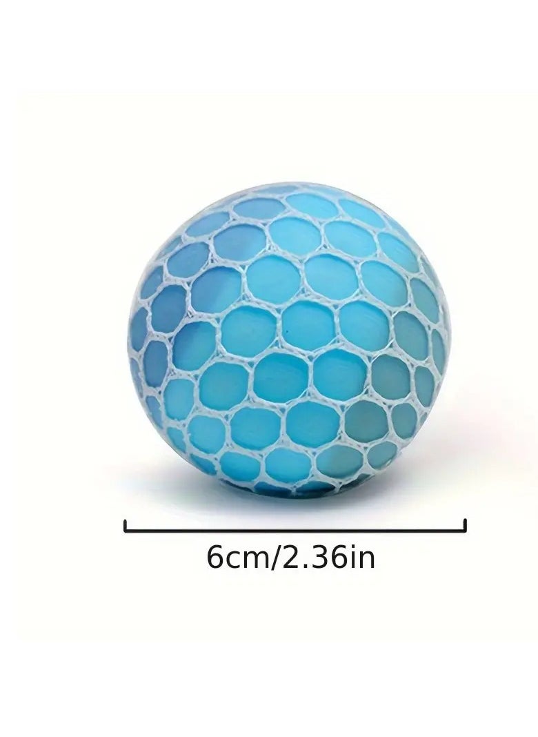 Color-Changing Grape Squeeze Ball – Durable Stress Relief Toy with Soft Mesh Design, Ideal for Sensory Play, Anxiety Relief, and Interactive Fun for Kids, Adults, and Pets