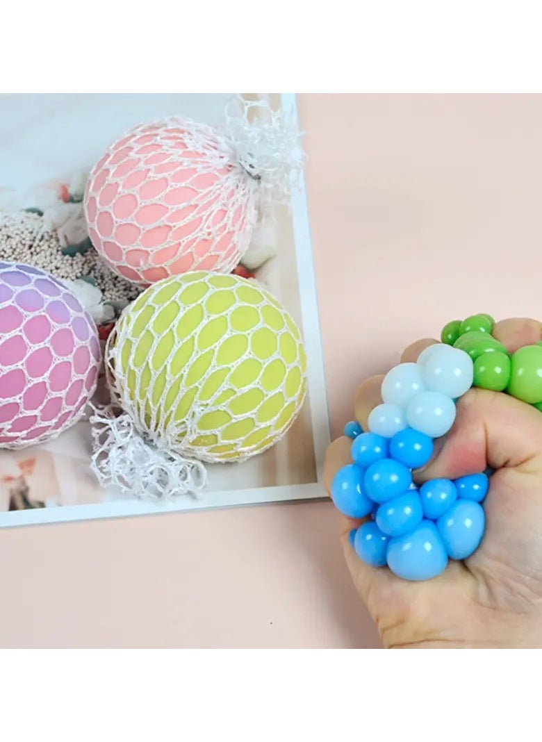 Color-Changing Grape Squeeze Ball – Durable Stress Relief Toy with Soft Mesh Design, Ideal for Sensory Play, Anxiety Relief, and Interactive Fun for Kids, Adults, and Pets