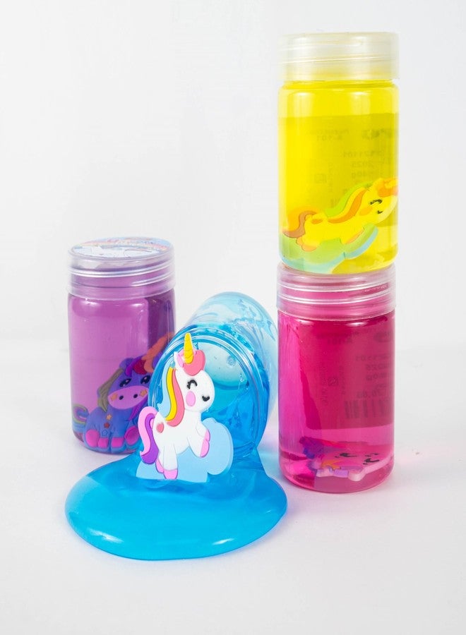 Zesto Slime (Pack of 4) Unicorn Theme Multicolor Scented with Toys Inside Jar | DIY Kit for Boys, Girls, Kids 3 to 10 Years (500 gm) | Birthday Return Gift for Children | Soft Stretchy Toy - Unicorn - Image 5