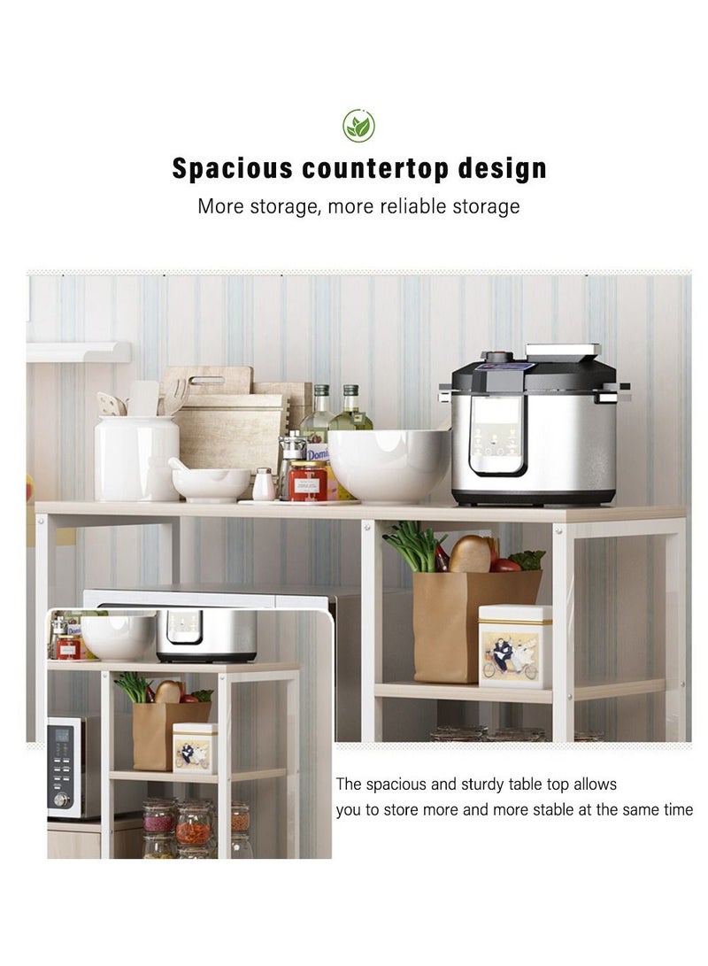 ZUIHAO 3-Tier Kitchen Rack Storage Cabinet Spice Holder Multi Function Microwave Oven Stand Save Space Organizer Shelf for Utensils Vegetable Fruit - Image 2