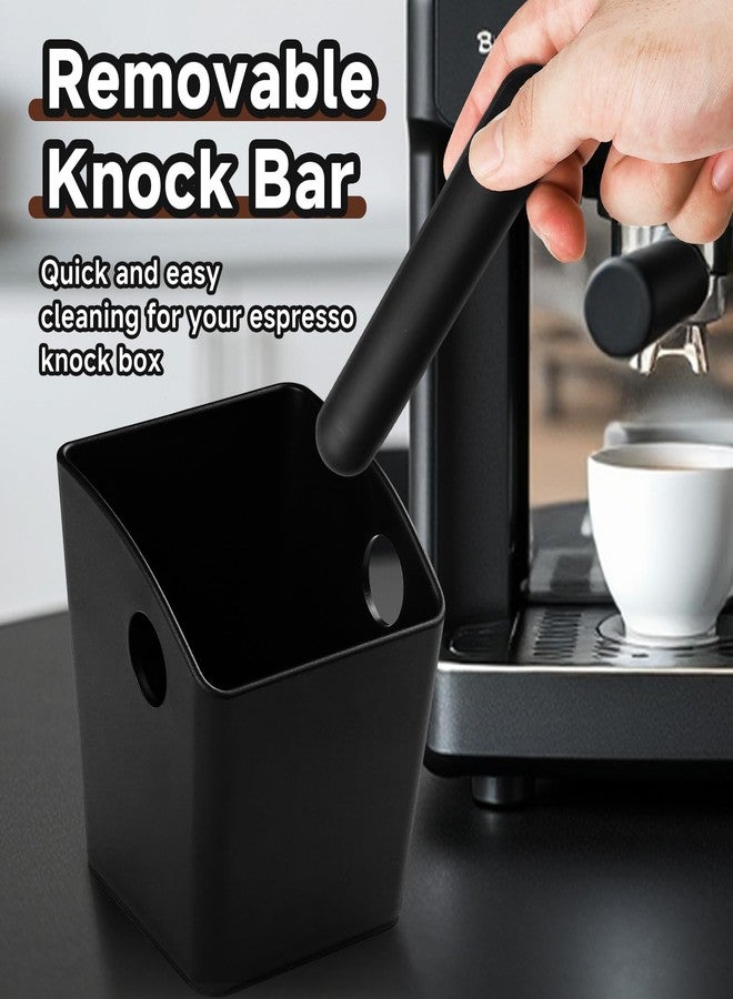 Fevbcnrj Coffee Knock Box Compatible with Breville, Espresso Puck Knock Box with Large Capacity, Durable Shock-Absorbent Espresso Puck Bin, Removable Bar and Non-Slip Base, Easy to Clean, for Home and Office - Image 4