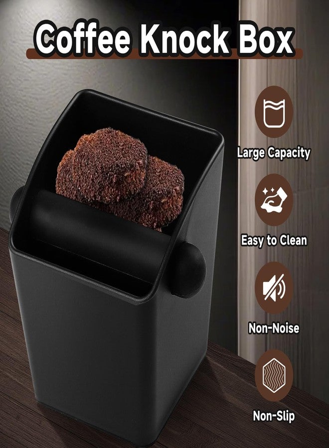 Fevbcnrj Coffee Knock Box Compatible with Breville, Espresso Puck Knock Box with Large Capacity, Durable Shock-Absorbent Espresso Puck Bin, Removable Bar and Non-Slip Base, Easy to Clean, for Home and Office - Image 2
