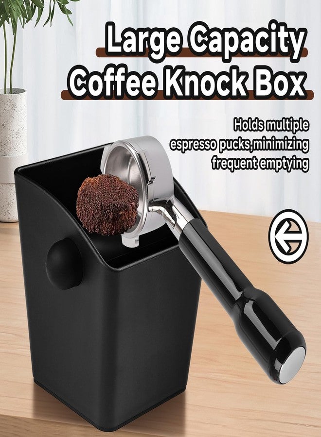 Fevbcnrj Coffee Knock Box Compatible with Breville, Espresso Puck Knock Box with Large Capacity, Durable Shock-Absorbent Espresso Puck Bin, Removable Bar and Non-Slip Base, Easy to Clean, for Home and Office - Image 3