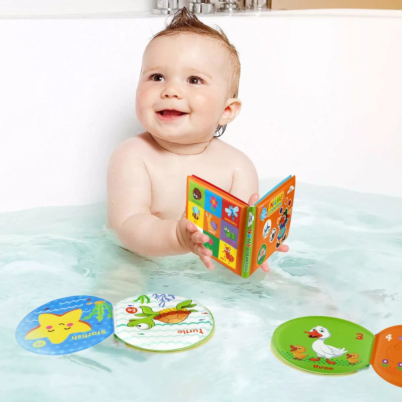 Growsland Baby Bath Toys, Nontoxic Bath Books for Babies Bath Time, Bathtub Toys for Toddlers 6 to 12 18 Months, Soft Educational Bath Toys for 1-3 Year Old Girls Boys(Pack of 3) - Image 3