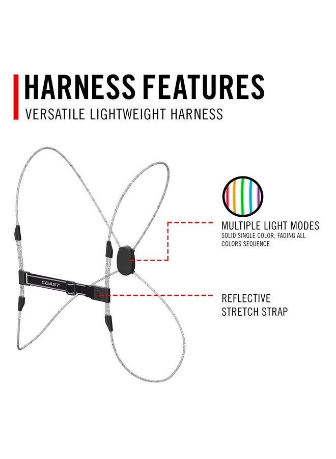Coast Lh150 Rechargeable Led Hi Vis Lighted Vest 6+ Color Modes Reflective Ultralight One Size Fits Most - Image 5