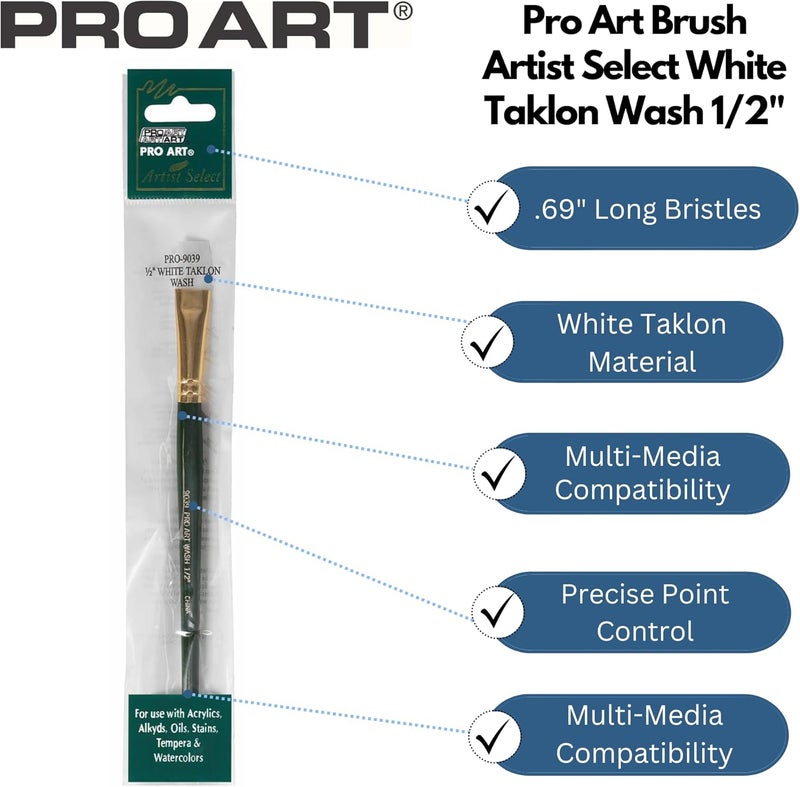 PROART White Nylon Paintbrush - Image 1