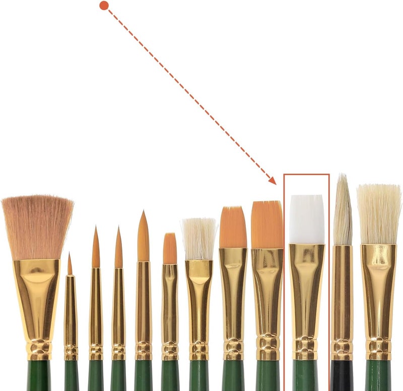 PROART White Nylon Paintbrush - Image 4