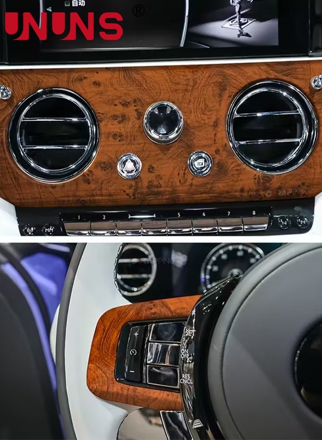 UNUNS Car PVC Wrap,Brown Roll Sticker Car Body Films,Self Adhesive Film Fit for Cars Auto Replacement Parts DIY Sticker,30x150cm - Image 4