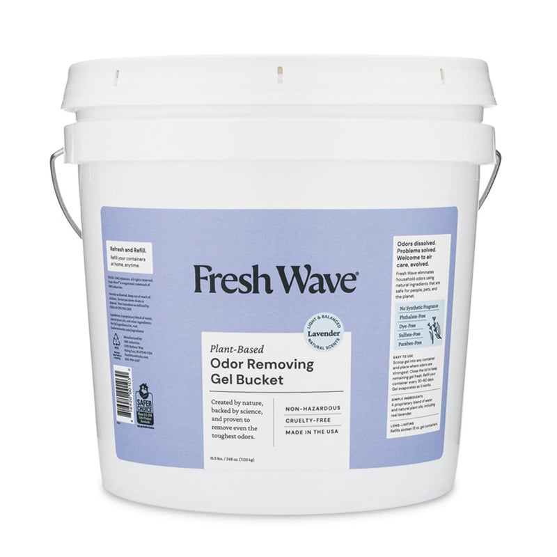 Fresh Wave Odor Removing Gel Bucket 155 lb 248 oz  Lavender Scent Refill  Odor Absorbers for Home  Safer Odor Relief  Natural PlantBased Odor Eliminator  For Cooking Trash  Pets