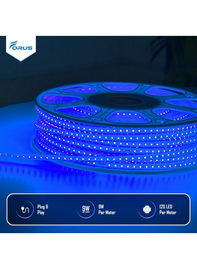 Forus LED Rope Light 10 Meter 2 Year Warranty, Outdoor Waterproof Decorative Cove Lights for Ceiling, Balcony, Home Decor, Interior Decoration, Flexible Profile Light for Diwali, Christmas -Blue - Image 4