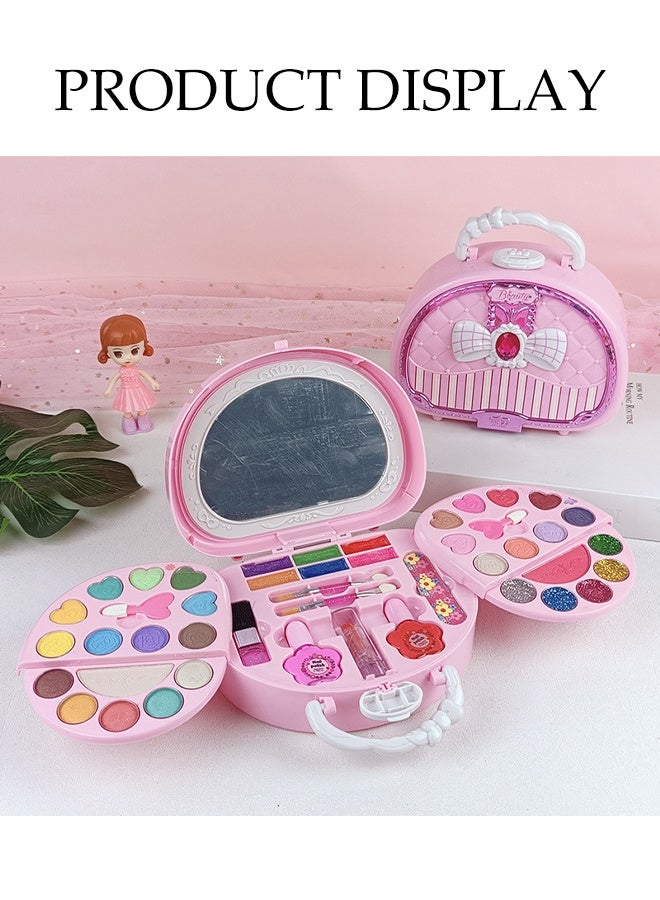 DUNISO Kids Makeup Kit for Girls Washable Cosmetic Makeup Kit Children Princess Pretend Play Games Toys Presents with Portable Makeup Box Girls Princess Dress Up Play Make Up Toys for Kid Birthday Gifts - Image 2