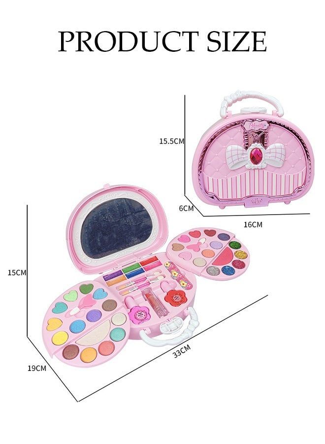 DUNISO Kids Makeup Kit for Girls Washable Cosmetic Makeup Kit Children Princess Pretend Play Games Toys Presents with Portable Makeup Box Girls Princess Dress Up Play Make Up Toys for Kid Birthday Gifts - Image 4