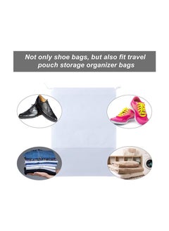 Excefore 12 Pieces Travel Shoe Storage Bag Non-Woven Storage Bag Portable Shoes Pouch with Transparent Window for Daily and Travel Use  - Image 2